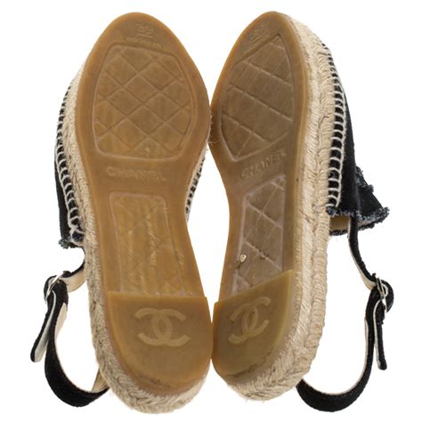 chanel espadrille slingback|Chanel espadrilles.